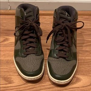 Olive green Nike Wedge Sneakers